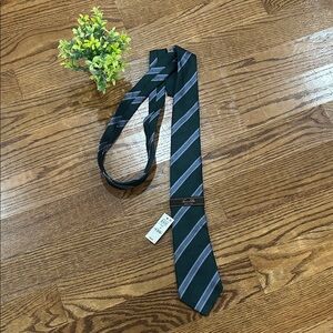 Tasso Elba Green and Gray Silk Tie